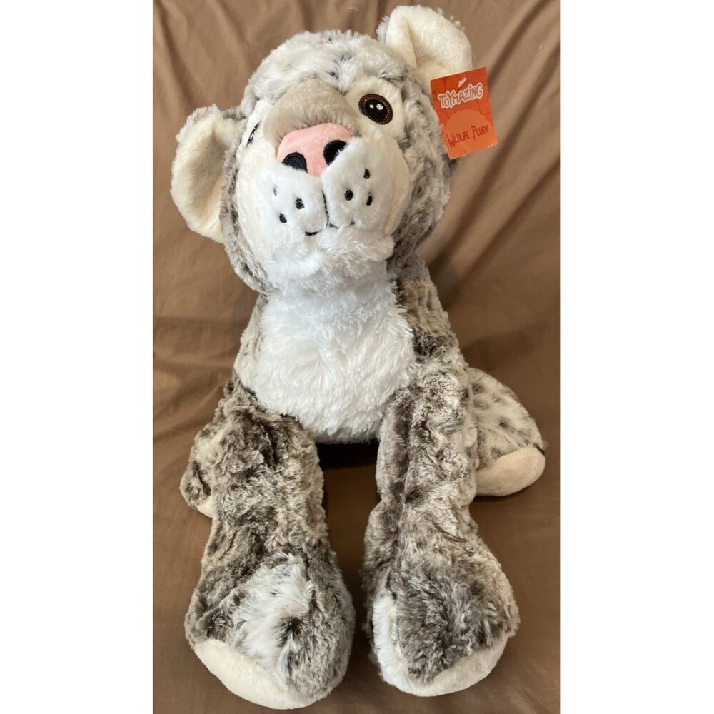 Snow Leopard Plush 16"  Toymazing Wildlife Plush Cuddle Critter New